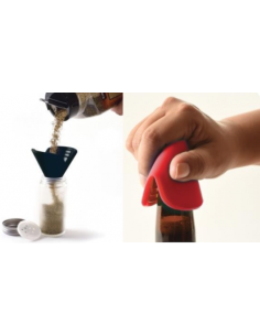 Sujetador multiusos Embudo, Agarradera y Abridor de Botellas Norpro 565D 2