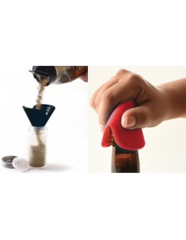 Sujetador multiusos Embudo, Agarradera y Abridor de Botellas Norpro 565D