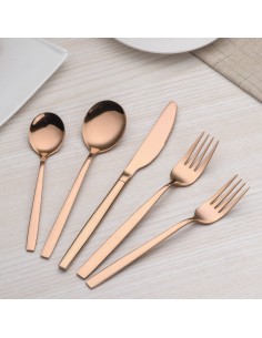 Juego de Cubiertos Cobre Oro Rosado BL286 2