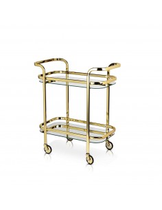 Carrito Dorado Barra Bartending carro para cocktelería o postres 2
