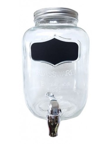 Vitrolero Mason Jar 4 litros con Dispensador Frasco Vittori 2801