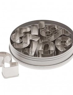 Set de Cortadores de números para Masa y Fondant Ateco 7802