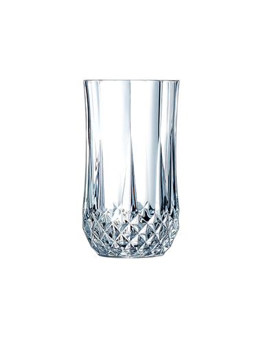 Nuenen Juego de 16 vasos de vidrio de base pesada, vasos altos de cristal,  vasos de agua Mojito, vasos de bar, vasos de bola alta, cristalería de