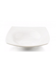 Plato hondo Libbey Majestic 160A porcelana semicuadrada