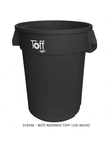 Bote de basura TOFF 120 litros con Sablon 9185NE