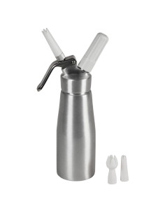 Chef Master 90076 Sifon para crema batida aluminio con accesorios en plástico