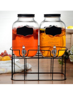 Set de 2 dispensadores de vidrio 2