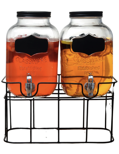 Set de 2 dispensadores de vidrio