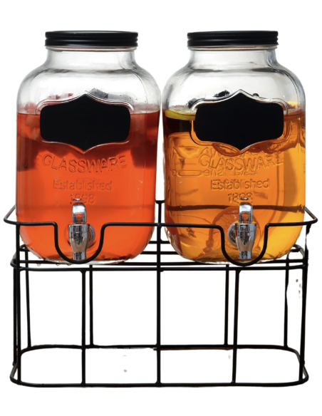 Set de 2 dispensadores de vidrio