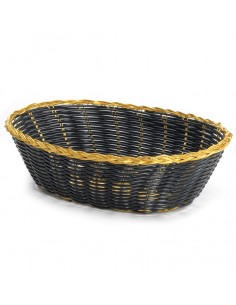 TABLECRAFT 975B PANERA OVALADA NEGRA DE 30x15x6.5 CM